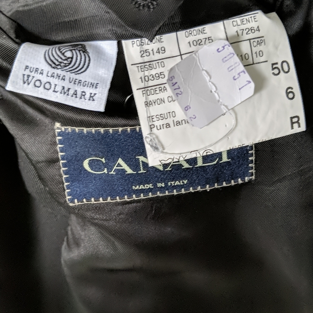 Canali black wool Super 140 blazer jacket 40R - Picture 8 of 8